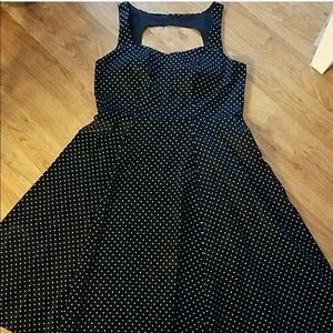 Torrid polka dot swing skate dress fit flare EUC